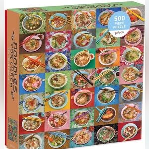 Galison 500 Piece Puzzle: Noodles for Lunch
